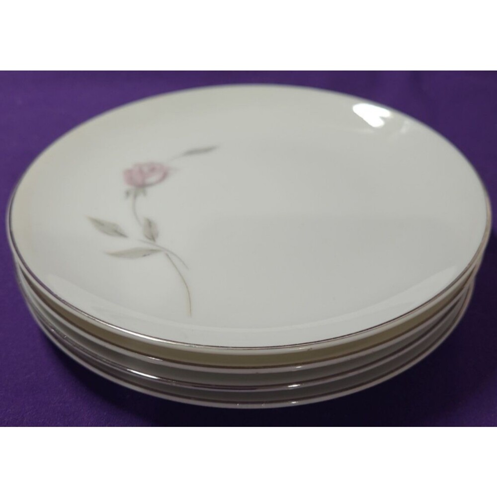 MIKASA FINE CHINA PRIMROSE 4 BREAD AND BUTTER PLATES 6 3/8" JYOTO JAPAN 8194